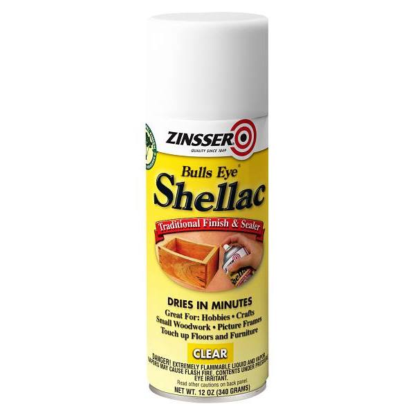 Rust-Oleum Zinsser Bulls Eye Shellac, Clear, 12 Oz. Spray, Case Of 6