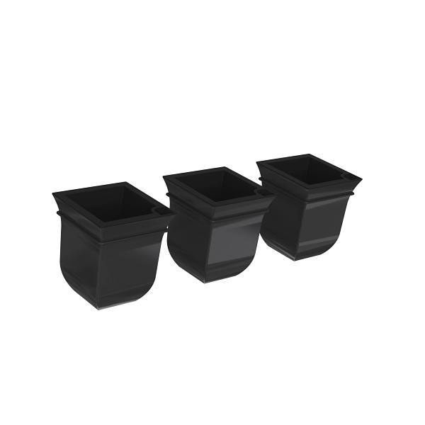 Mayne Valencia 8in Wall Mount Planter - Black 3871-B