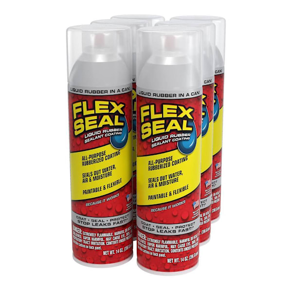 Flex Seal Liquid Rubber Sealant Spray Coating, Clear, 14 Oz. Aerosol, Case Of 6