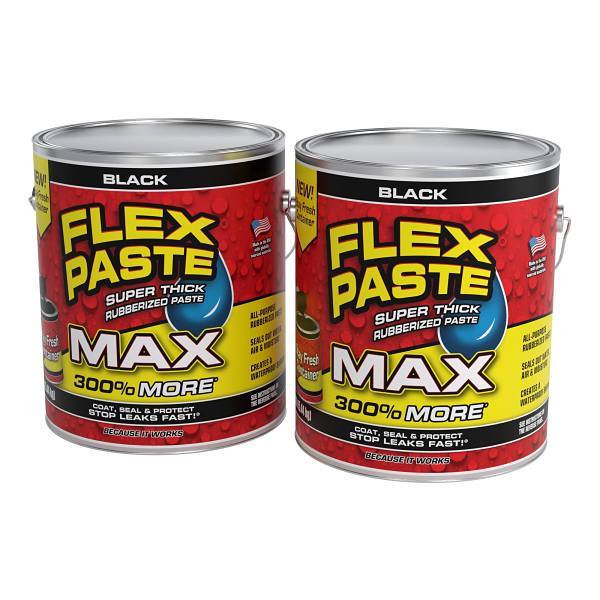 Flex Seal Max Flexible Watertight Multipurpose Sealant, Black, 12 Lb, Case Of 2
