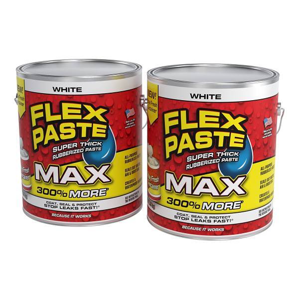 Flex Seal Max Flexible Watertight Multipurpose Sealant, White, 12 Lb, Case Of 2
