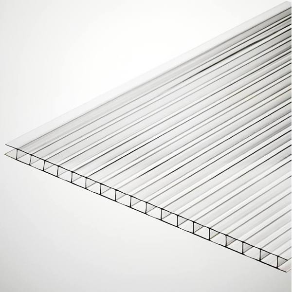 Professional Plastics Clear Twinwall Polycarbonate Sheet .236x48.000x120.000cl