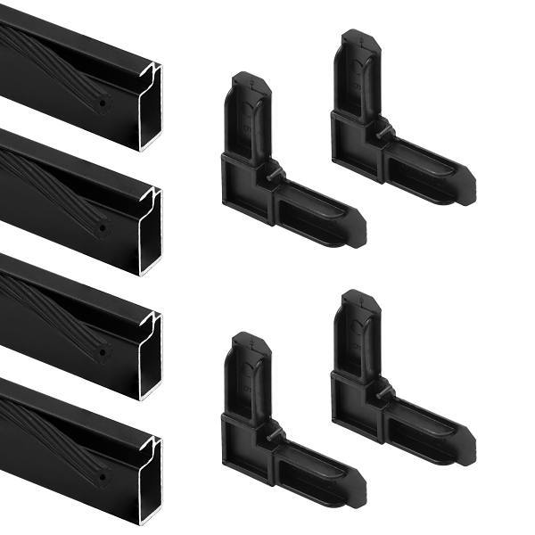 Prime-Line 5/16" X 3/4" X 48" Screen Frame Kit, Aluminum, Matte Black