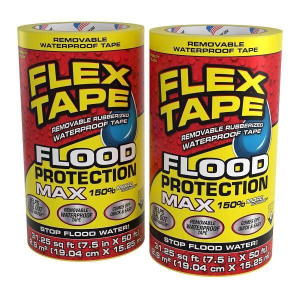 Flex Seal Tape Flood Protection Max 7.5 In. X 50 Ft. - Case Of 2