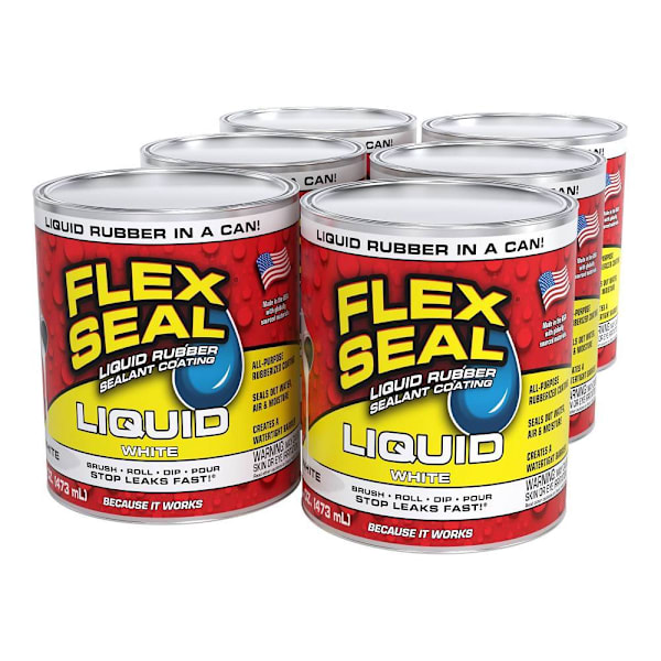 Flex Seal Liquid White 16 Oz. Case Of 6