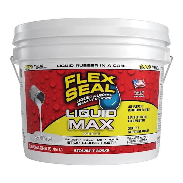 Flex Seal Liquid Max White 2.5 Gallon