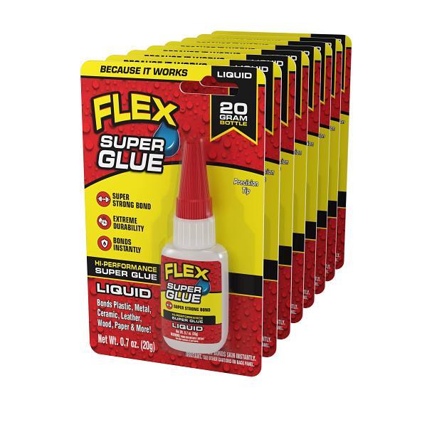 Flex Seal Super Glue Liquid Bottle 20g - Case Of 8