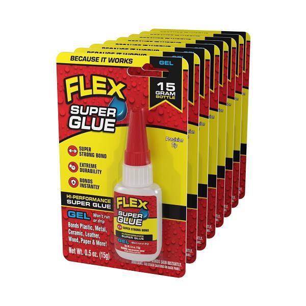 Flex Seal Super Glue Gel Bottle 15gCase Of 8