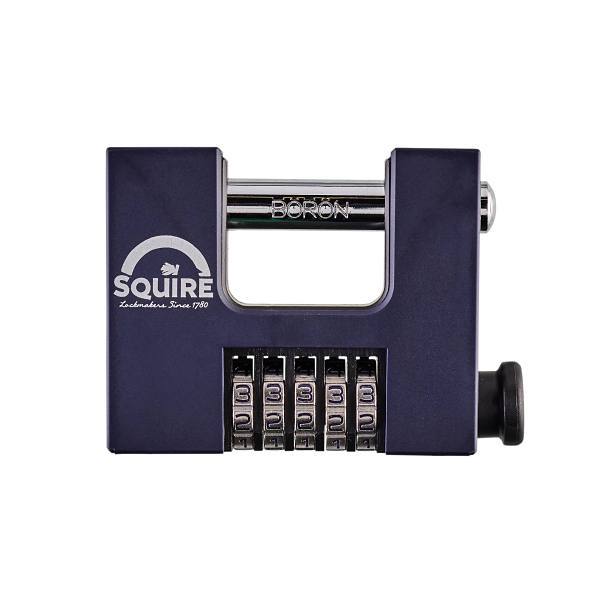 Squire Locks Straight Shackle Boron Steel Combination Padlock, 5 Wheel
