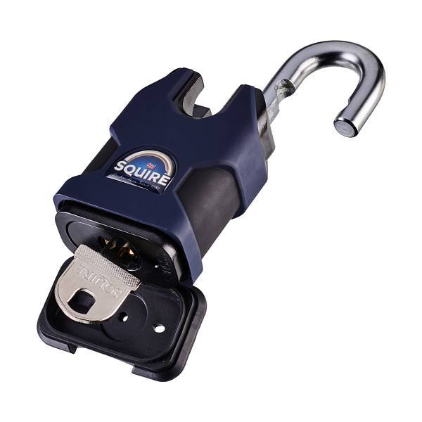 Squire Locks Stronghold Heavy Duty Padlock, Boron Steel, Closed Shackle, Keyed
