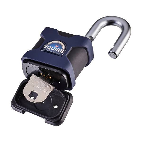 Squire Locks Stronghold Premium Padlock, Boron Steel, Open Shackle, 50mm, Keyed