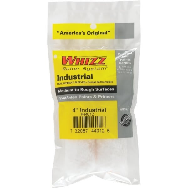 Whizz 44012 4" White Industrial Mini Roller, Package Of 20