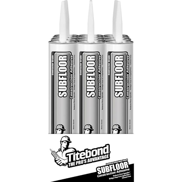 Titebond Contractor Grade Subfloor Adhesive, 28 Oz. Cartridge, Package Of 12