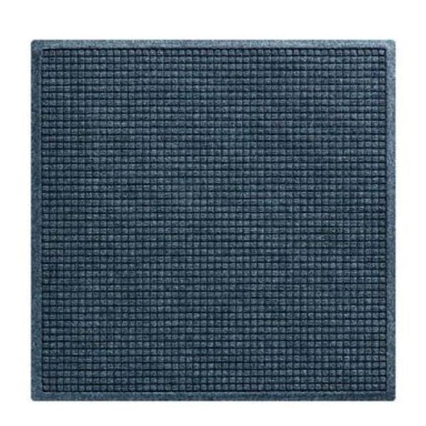 M+a Matting Waterhog Squares Fashion Mat Navy 2'X3' Smooth Backing