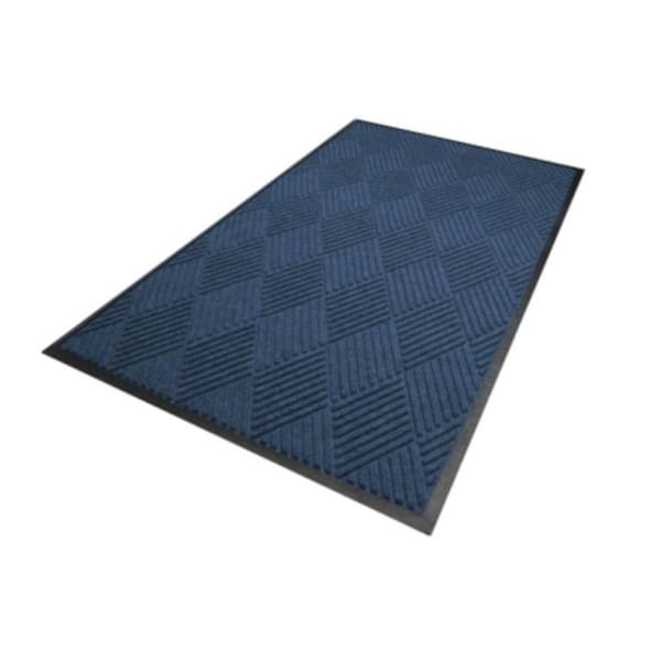 M+a Matting Waterhog Diamond Classic Mat Navy 3'X5' Smooth Backing
