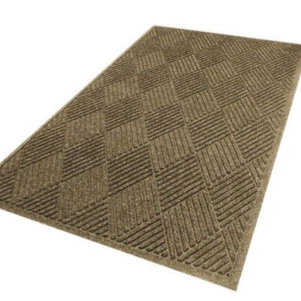 M+a Matting Waterhog Diamond Classic Mat Camel 3'X5' Smooth Backing
