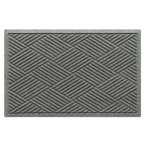 M+a Matting Waterhog Diamond Fashion Mat Medium Grey 4'X8.4' Smooth Backing