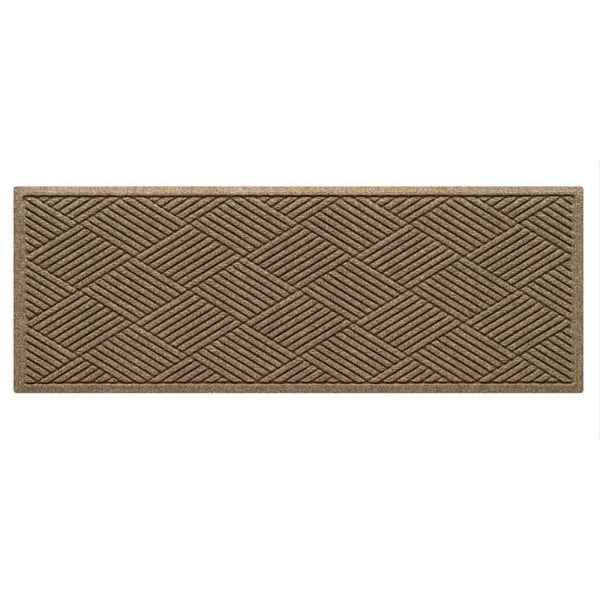 M+a Matting Waterhog Max Diamond Fashion Mat Khaki 3'X4' Smooth Backing
