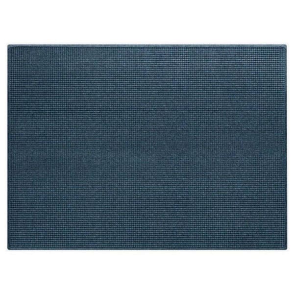 M+a Matting Waterhog Squares Classic Mat Navy 4'X8' Smooth Backing