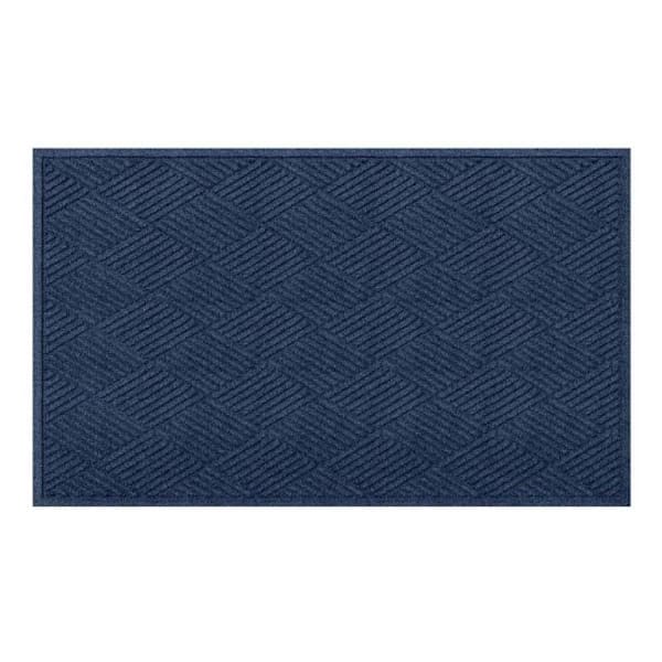 M+a Matting Waterhog Diamond Classic Mat Navy 6'X8.4' Smooth Backing