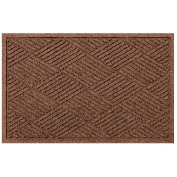 M+a Matting Waterhog Diamond Classic Mat Dark Brown 3'X5' Smooth Backing