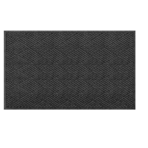 M+a Matting Waterhog Diamondcord Mat Charcoal 4'X8.4' Smooth Backing