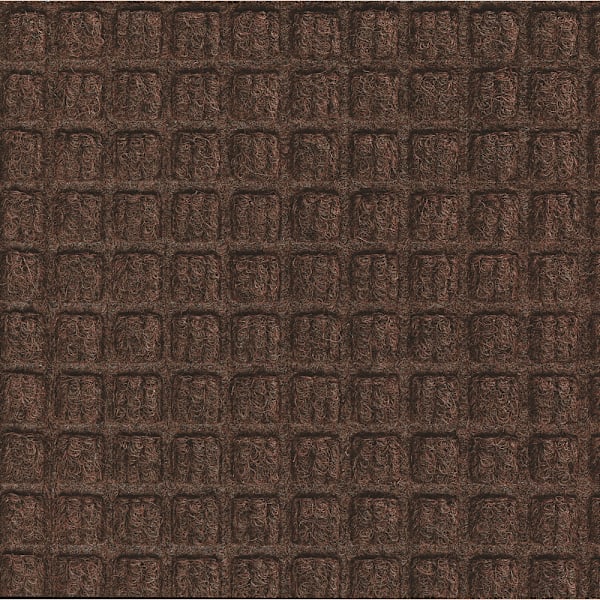 M+a Matting Waterhog Squares Fashion Mat Dark Brown 2'X3' Smooth Backing