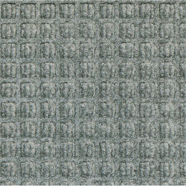 M+a Matting Waterhog Squares Fashion Mat Medium Grey 4'X8' Smooth Backing