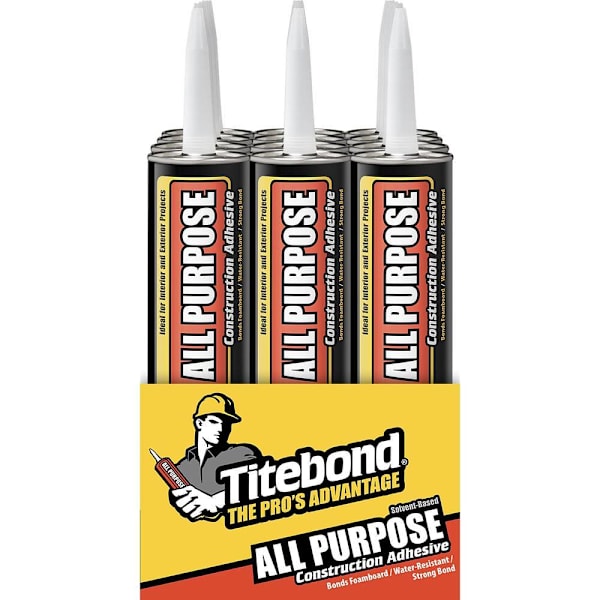 Titebond Solvent-Based All Purpose Construction Adhesive, 10 Oz., Package Of 12