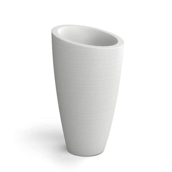 Modesto 42in Tall Planter- White
