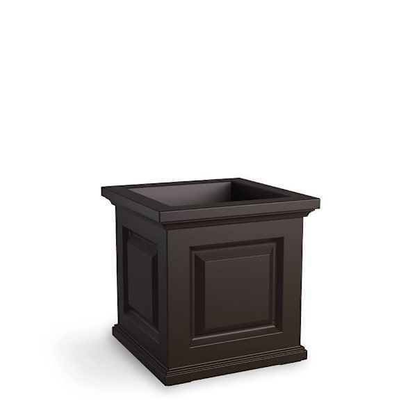 Mayne Nantucket 16x16 Square Planter - Espresso