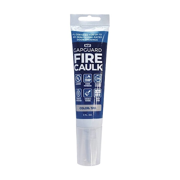 NGP Gapguard Fire Caulk, Tan, 3 Oz Tube, Package Of 6
