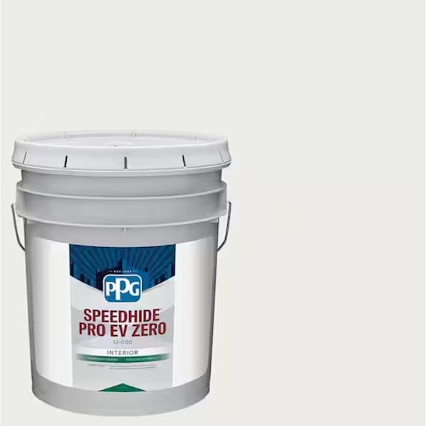 PPG Speedhide Pro-Ev Zero Interior Latex, Semi-Gloss, Commercial White, 5 Gallon