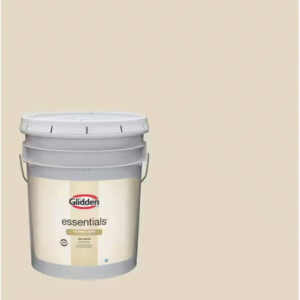 Glidden Essentials Interior Latex, Eggshell, Bone White, 5 Gallon