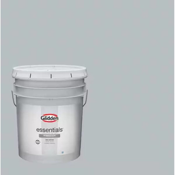 Glidden Essentials Interior Latex, Eggshell, Gray Frost, 5 Gallon
