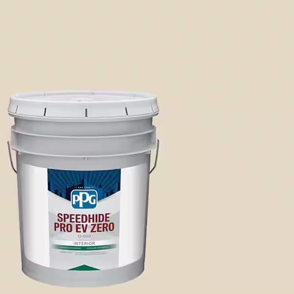 PPG Speedhide Pro-Ev Zero Interior Latex, Semi-Gloss, Bone White, 5 Gallon