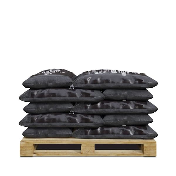 Groundsmart 37.5 Cubic Ft Black Rubber Mulch Shredded 25 Bags (Ipema Certified)