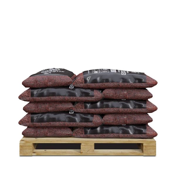 Groundsmart 37.5 Cubic Ft Red Rubber Mulch Shredded 25 Bags (Ipema Certified)