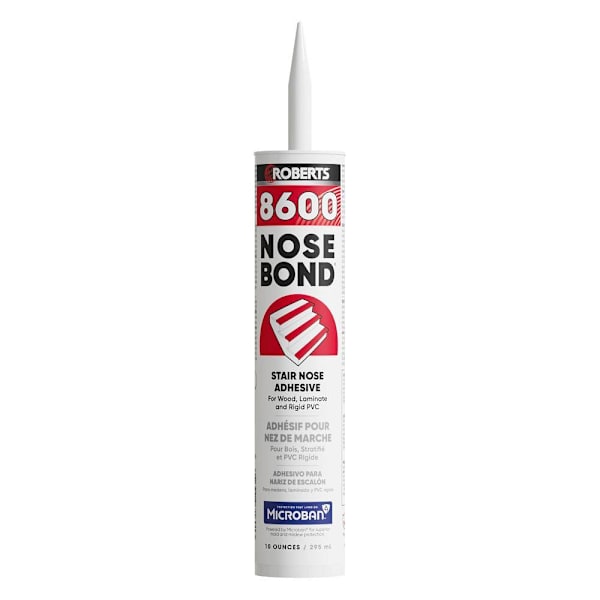 ROBERTS Nose Bond Stair Nose Adhesive For Wood, Laminate, And Rigid PVC