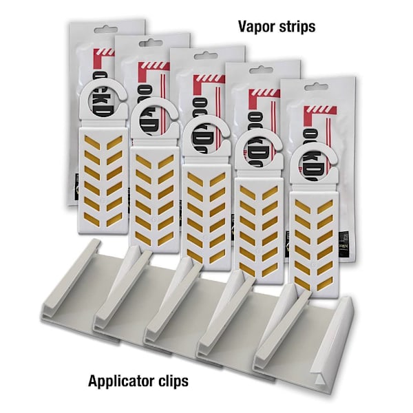 Lockdown Trash Room Starter Fly Control Vapor Strips And Clips 125 Sqft Case Of 5
