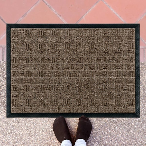 Floortex Doortex Ribmat Entrance Mat Brown - 48" X 72"
