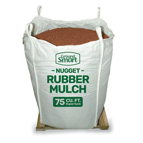 Groundsmart 75 Cu. Ft. Red Groundcover Rubber Mulch Nuggets