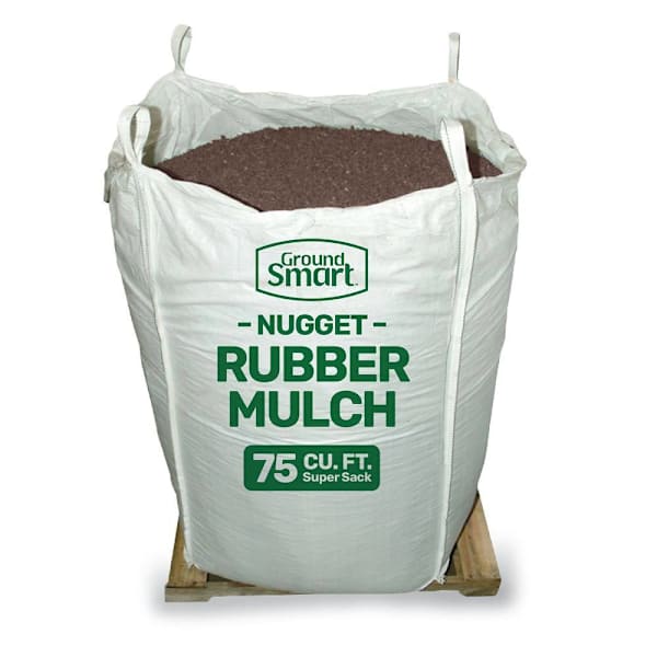 Groundsmart 75 Cu. Ft. Brown Groundcover Rubber Mulch Nuggets