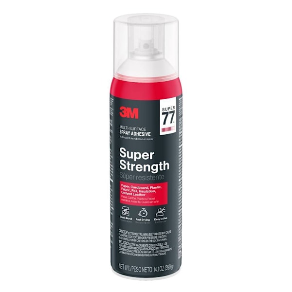3M Super 77 Multi-Surface Spray Adhesive 7.35 oz Case Of 12