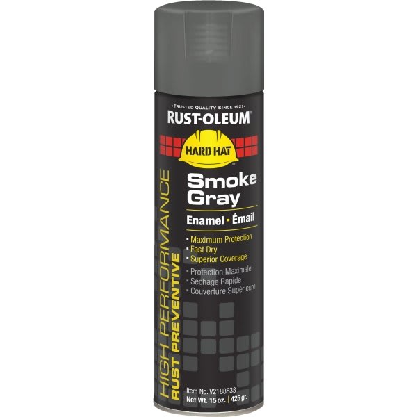 Rust-Oleum Performance Enamel Gloss Spray Paint, Smoke Gray, 15 Oz, Case Of 6