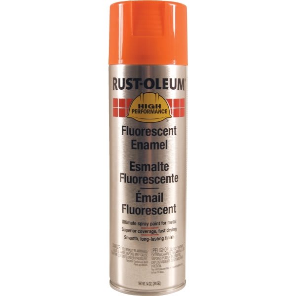 Rust-Oleum Performance Enamel Gloss Spray Paint, 15 Oz, Flores Orange, Case Of 6