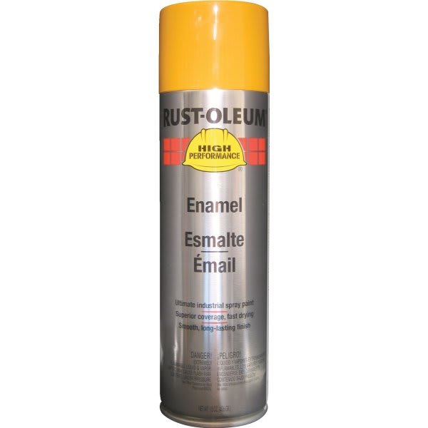Rust-Oleum Performance Enamel Gloss Spray Paint, 15 Oz, Cat Yellow, Case Of 6