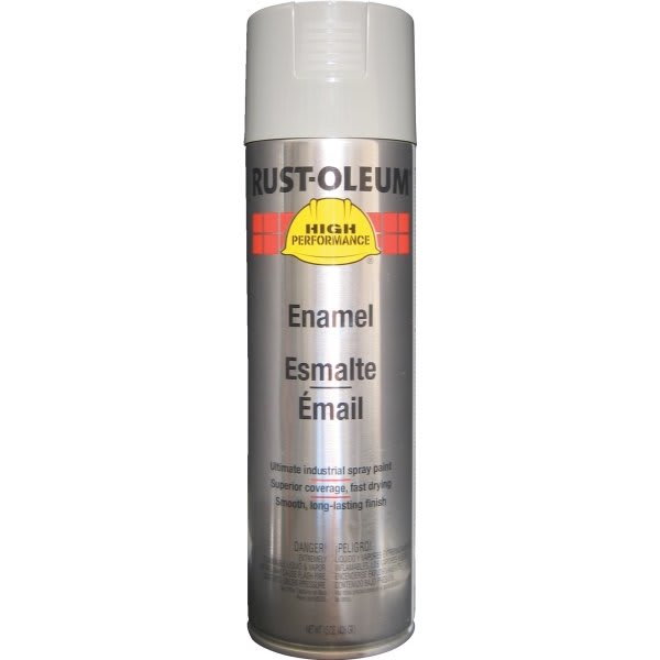 Rust-Oleum Performance Enamel Gloss Spray Paint, 15 Oz, Lt Mach Gray, Case Of 6