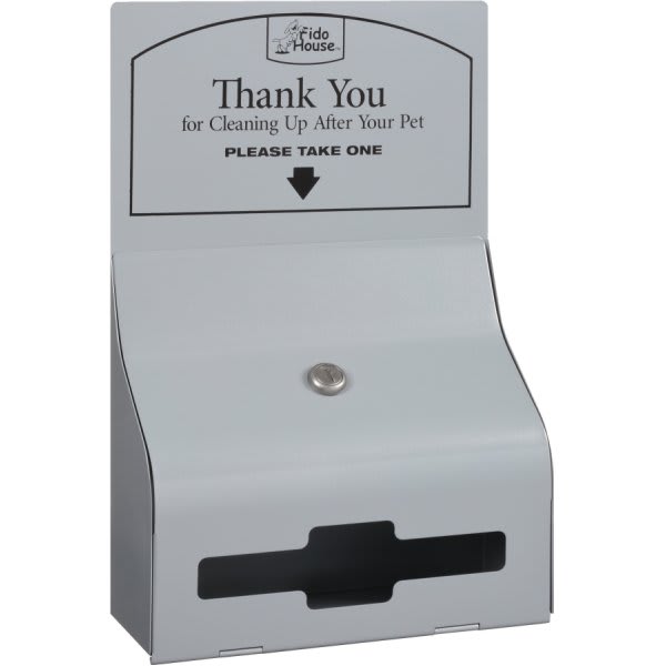 Fido House Indoor Pet Waste Bag Dispenser, Silver
