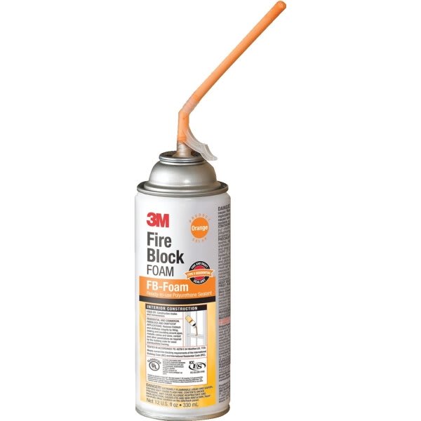 3m™ 12 Oz Fire Block Foam, Expands Up To 200% In Volume, Heat Resistant To 240°F